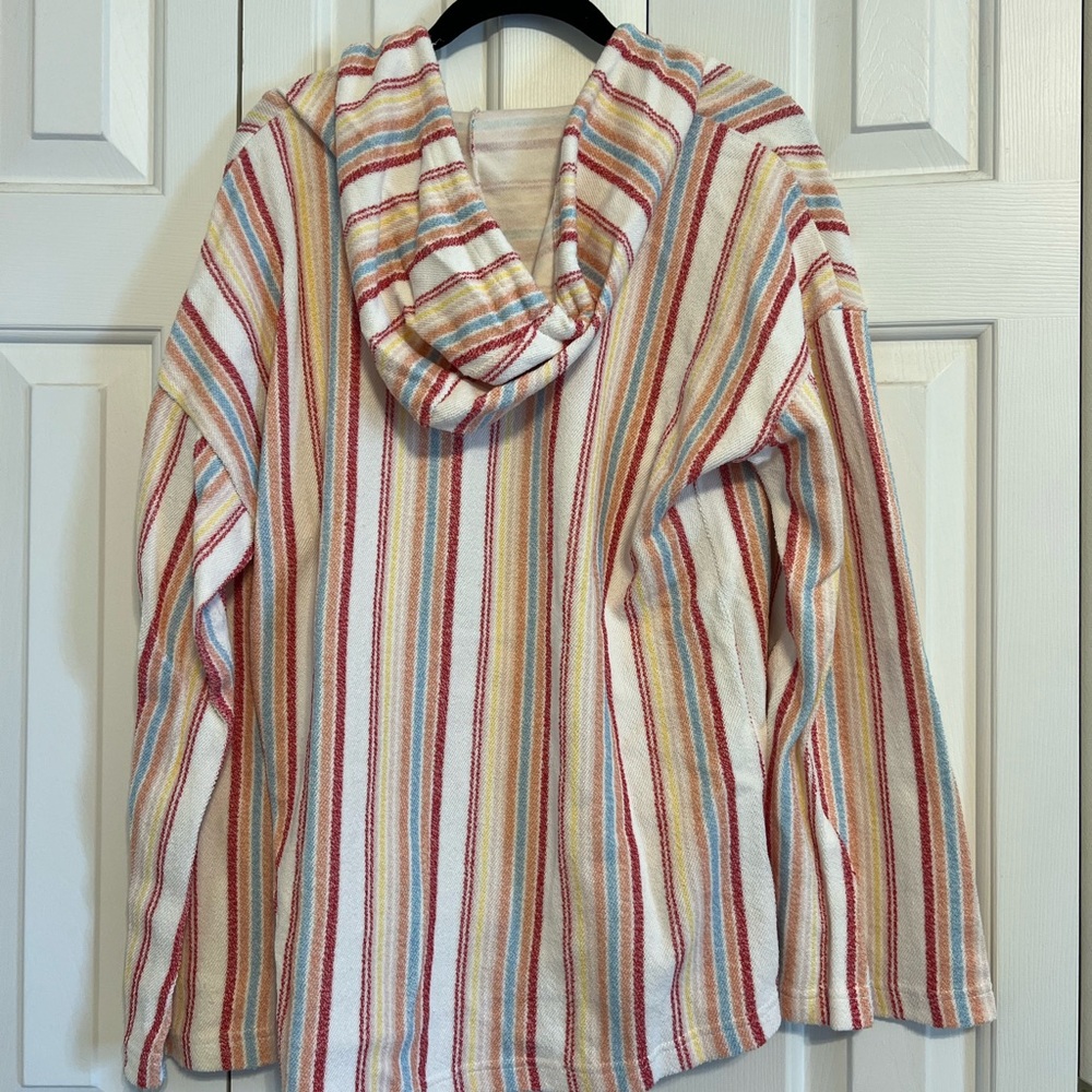 Roxy Multicolor Striped Hooded Pullover - Picture 2 of 4